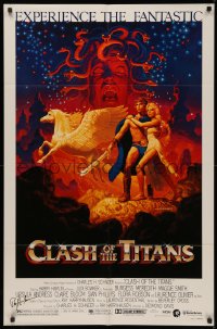 4p0052 CLASH OF THE TITANS signed 1sh 1981 by Ray Harryhausen, Greg & Tim Hildebrandt fantasy art!