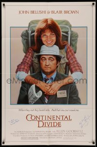 4p0056 CONTINENTAL DIVIDE signed 1sh 1981 by BOTH Michael Apted AND Lawrence Kasdan, Lettick art!