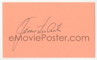 4p0451 JAMIE LEE CURTIS signed 3x5 index card 1980s it can be framed & displayed with a repro still!