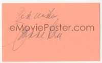 4p0454 JOANNE DRU signed 3x5 index card 1980s it can be framed & displayed with a repro still!