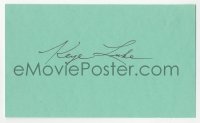4p0460 KEYE LUKE signed 3x5 index card 1980s it can be framed & displayed with a repro still!