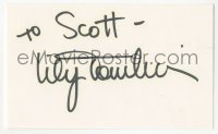 4p0462 LILY TOMLIN signed 3x5 index card 1980s it can be framed & displayed with a repro still!