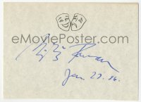 4p0467 MILOS FORMAN signed 4x6 index card 1986 it can be framed & displayed with a repro still!