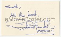 4p0478 RICHARD FRANKLIN signed 3x5 index card 1983 it can be framed & displayed with a repro still!