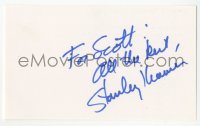 4p0483 STANLEY KRAMER signed 3x5 index card 1980s it can be framed & displayed with a repro still!