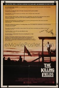 4p0092 KILLING FIELDS signed 1sh 1984 by director Roland Joffe, about the war in Cambodia!