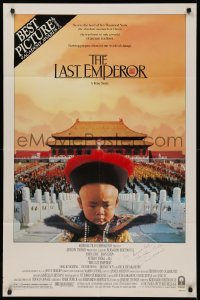 4p0093 LAST EMPEROR signed 1sh 1987 by film editor Gabriella Cristiani, Bernardo Bertolucci!