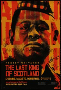 4p0010 LAST KING OF SCOTLAND signed teaser DS 1sh 2006 by Forest Whitaker, James McAvoy & FOUR more!