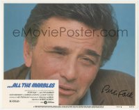 4p0147 ALL THE MARBLES signed LC #6 1982 by Peter Falk, super close head & shoulders portrait!