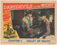 4p0157 DAREDEVILS OF THE WEST signed chapter 1 LC 1943 by Kay Aldridge, c/u with Allan Rocky Lane!