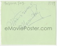 4p0254 MYRNA LOY/WALTER PEARSON signed 5x6 album page 1979 it can be framed with a repro still!