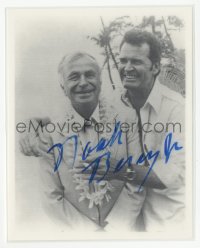 4p0280 NOAH BEERY JR laminated signed 5x6 photo 1980s smiling w/ James Garner in The Rockford Files!