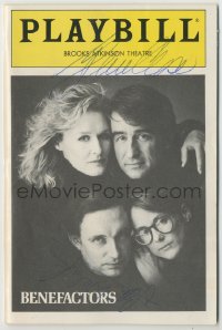 4p0288 BENEFACTORS signed playbill 1985 by BOTH Sam Waterston AND Glenn Close!
