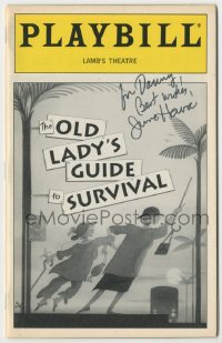 4p0300 JUNE HAVOC signed playbill 1994 she appeared on stage in The Old Lady's Guide to Survival!