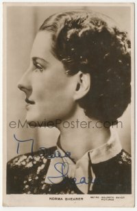 4p0248 NORMA SHEARER signed English postcard 1950s great profile portrait of the leading lady!