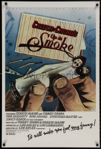 4p0030 UP IN SMOKE signed 24x36 REPRO poster 1978 by BOTH Cheech Marin AND Tommy Chong, great art!