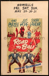 4p0033 ROAD TO BALI signed WC 1952 by Dorothy Lamour, great image with Bing Crosby & Bob Hope!