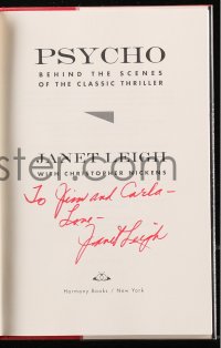 4p0197 JANET LEIGH signed hardcover book 1995 Psycho: Behind the Scenes of the Classic Thriller!