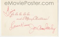 4p0229 JO ANNE WORLEY group of 3 signed holiday cards 1980s two have been signed & one has a photo!