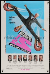 4p0016 NAKED GUN 2 1/2 signed advance DS 1sh 1991 by Leslie Nielsen, who signed on the back!