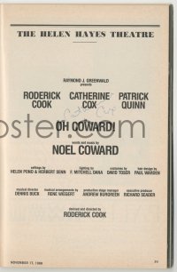 4p0291 CATHERINE COX signed playbill 1986 when she was in Noel Coward's Oh Coward on Broadway!