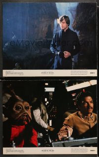 4r0756 RETURN OF THE JEDI 2 color 11x14 stills 1983 Luke Skywalker and Lando Calrissian, Nien Nunb!