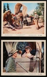 4r0827 BEND OF THE RIVER 2 color 8x10 stills 1952 Jimmy Stewart and Julie Adams, Anthony Mann!