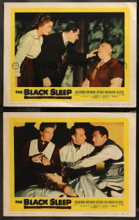 4r0658 BLACK SLEEP 2 LCs 1956 Basil Rathbone, Herbert Rudley & Patricia Blake!