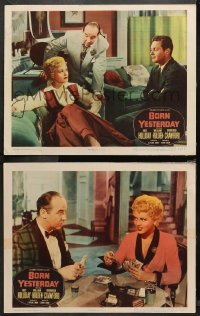 4r0663 BORN YESTERDAY 2 LCs 1951 Judy Holliday, William Holden & Broderick Crawford