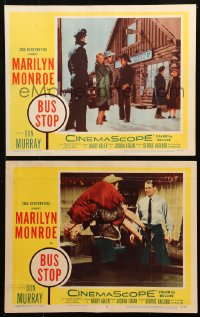4r0667 BUS STOP 2 LCs 1956 great images of sexy Marilyn Monroe on both, Don Murray!