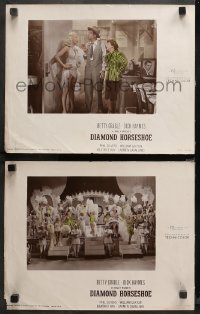 4r0679 DIAMOND HORSESHOE 2 Color-Glos LCs 1945 dancer Betty Grable in skimpy outfit, ultra-rare!