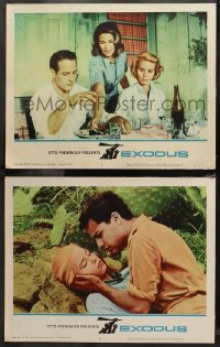 4r0691 EXODUS 2 LCs 1961 Otto Preminger, Paul Newman, Eva Marie Saint, Sal Mineo, Jill Haworth!