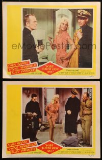 4r0728 KISS THEM FOR ME 2 LCs 1957 Cary Grant, Suzy Parker, sexy Jayne Mansfield, Stanley Donen!