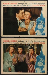 4r0729 KITTY FOYLE 2 LCs 1940 great images of white collar girl Ginger Rogers & Dennis Morgan!