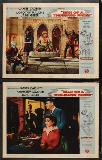 4r0734 MAN OF A THOUSAND FACES 2 LCs 1957 James Cagney as Lon Chaney Sr., Jane Greer!