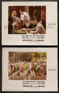 4r0765 SPRINGTIME IN THE ROCKIES 2 Color-Glos LCs 1942 both with gorgeous Betty Grable + Payne, more