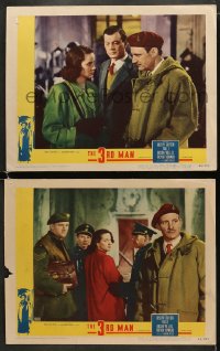 4r0773 THIRD MAN 2 LCs 1949 Joseph Cotten, Bernard Lee, Alida Valli & Trevor Howard, film noir!