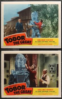 4r0779 TOBOR THE GREAT 2 linen LCs 1954 images of the man-made funky robot with every human emotion!