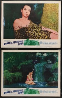 4r0787 WOMEN OF THE PREHISTORIC PLANET 2 LCs 1966 great images of savage planet & topless women!
