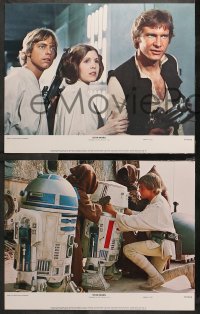 4r0301 STAR WARS 8 color 11x14 stills 1977 George Lucas classic epic, Luke, Leia, complete set!