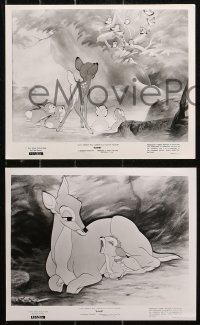 4r1058 BAMBI 10 8x10 stills R1957 Walt Disney cartoon deer classic, great art with Thumper & Flower!