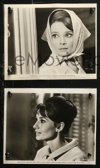 4r0895 CHARADE 41 LAMINATED key book 8x10 stills 1963 Cary Grant & Audrey Hepburn, some candid!