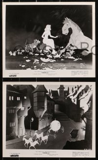 4r1017 CINDERELLA 12 8x10 stills R1965 Walt Disney classic romantic musical cartoon, great images!