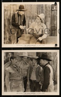 4r1202 LAWLESS FRONTIER 6 8x10 stills R1930s young John Wayne with gun makes man pay the townspeople!