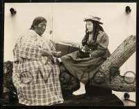 4r1368 MABEL NORMAND 3 from 7.5x9.5 to 8x10 stills 1920s at home, w/Native American, eating cake!