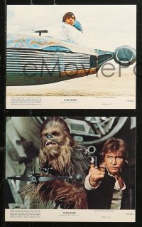 4r0854 STAR WARS 8 8x10 mini LCs 1977 A New Hope, Lucas classic epic, Luke, Leia, great images!