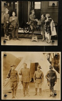 4r1323 WITH LOVE & HISSES 3 from 7x9 to 8x10 stills 1927 Laurel and Hardy in the Army, ultra rare!