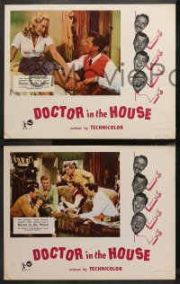 4r0380 DOCTOR IN THE HOUSE 7 English LCs 1955 Dr. Dirk Bogarde, Muriel Pavlow, Kenneth More!
