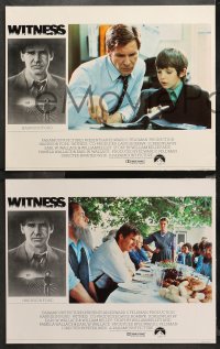 4r0361 WITNESS 8 English LCs 1985 cop Harrison Ford in Amish country, directed by Peter Weir!