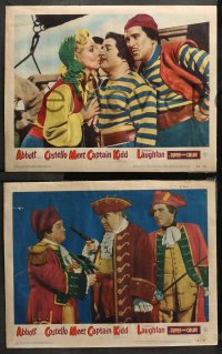 4r0504 ABBOTT & COSTELLO MEET CAPTAIN KIDD 4 LCs 1953 pirates Bud & Lou, Charles Laughton, Brooke!